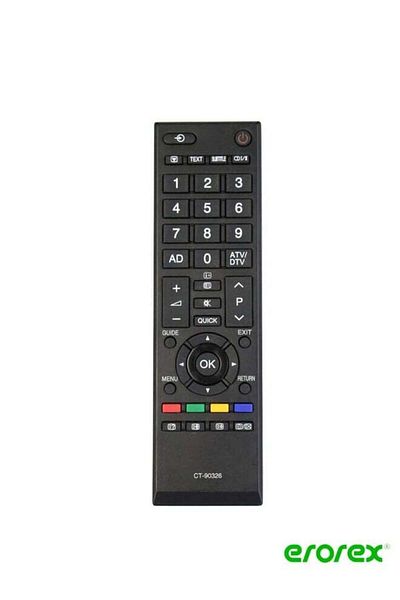 erorex New CT-90326 Replace Remote Control for Toshiba LCD LED SMART TVs