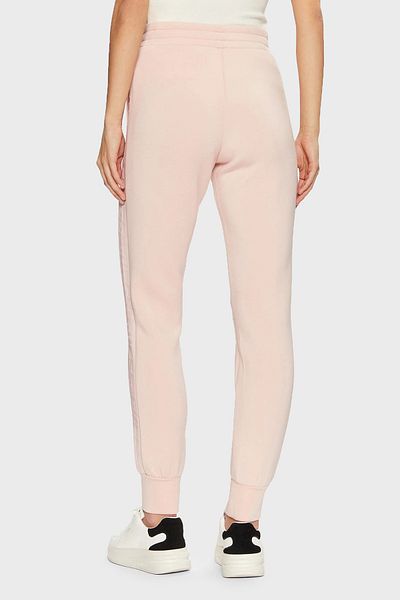Guess Παντελόνι Allie Jogger Regular Fit - Ριμπ κανονικό πόδι μέσης