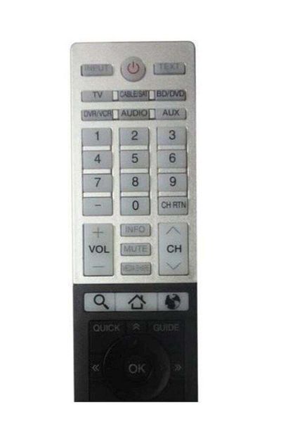 erorex Remote Control For Toshiba Netflix Silver Grey
