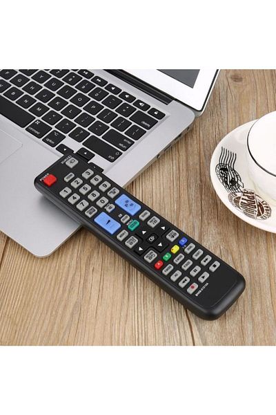 erorex بديل جهاز التحكم عن بعد العالمي للتلفزيون الذكي من سامسونج باللون الأسود