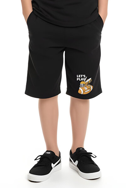 FYK COLLECTİON Bee Printed Boys' Short Sleeve Top and Bottom Set