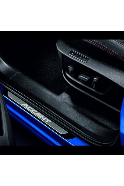 CarEste HYUNDAİ ACCENT BLUE 2011 VE ÜZERİ MODELLER OLD KROM KAPI EŞİĞİ 4 PARÇA YAZILI