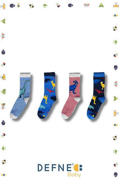 Defne Baby 4 Pairs of Boy's Socks