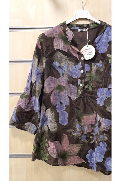 Park Moda Ιταλικό πουκάμισο με μοτίβο κρίνο με μισό κουμπί