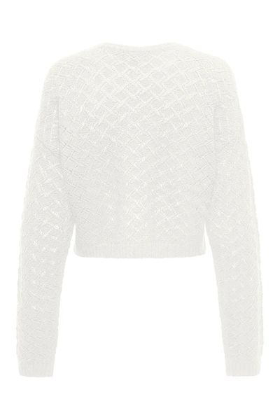 ONLY Women's Onlmıamı Crew Neck Long Sleeve Knitted Sweater 15335109   Ecru