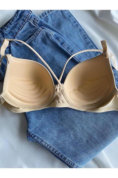 Beyaz Gelincik Underwear Γυναικείο Κόκκινο Μικρομασάζ Σουτιέν Ημι-Υποστηριζόμενο Underwire