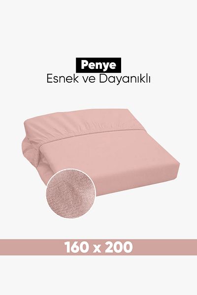 Eponj Home Double Combed Cotton Fitted Sheet - 160X200Cm Cotton Jersey