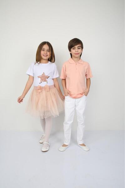 nacar çarşı April 23 Girl's T-Shirt Tutu Skirt Combination Boy's Polo Collar ...