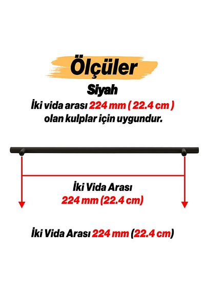 Badem10 Rozmarin Negru Metal 224 Mm 22,4 Cm Mobilier Bucătărie Sertar Dulap Mâner Dulap Mâner