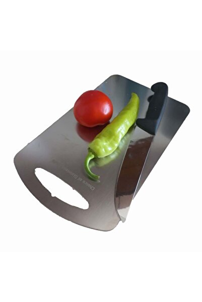 Exp-Outdoor لوح تقطيع من الفولاذ المقاوم للصدأ - لوح تقطيع للمطبخ والتخييم وا...