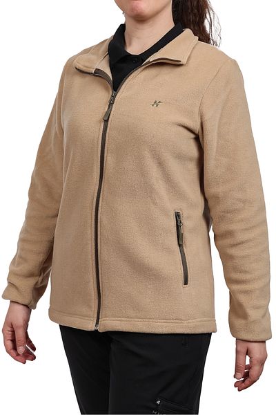 Huğlu Beige Women's Fleece Cardigan