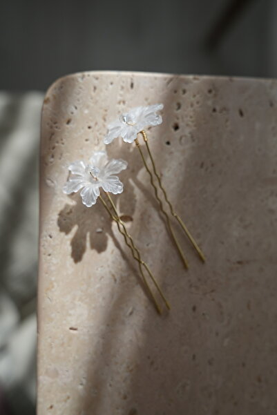 İstoria Bridal 4-dijelni Cvetni dezen Firtke i kopča - providni i zlatni svad...