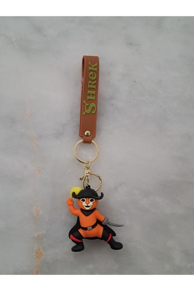 Asef Hediye Shrek Temalı 3d Cesur Çizmeli Kedi Anahtarlık Ve Canta Aksesuar( ...