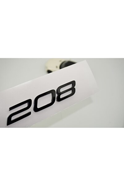 EDEXPORT Peugeot Yeni 208 Bagaj 3M 3D Siyah ABS Yazı Logo_