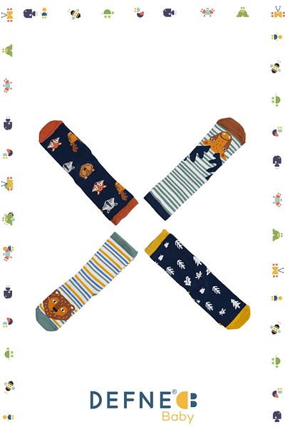 Defne Baby 4 Pairs of Boy's Socks