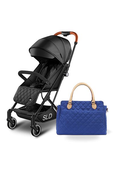 TEKNUM Travel Lite Stroller-SLD by Teknum with Sunveno Styler Fashion diaper Bag-Black