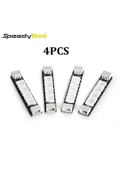 Choice 4 قطع من مصباح ليد ذراع 2812 قابل للبرمجة من Speedybee 5 فولت RGB لسباقات Rc Fpv Freestyle Whoop D...
