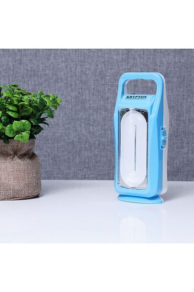 KRYPTON Rechargeable Solar LED Lantern| USB Charging and Solar Input| Blue|KNE5052|2 Years Warranty