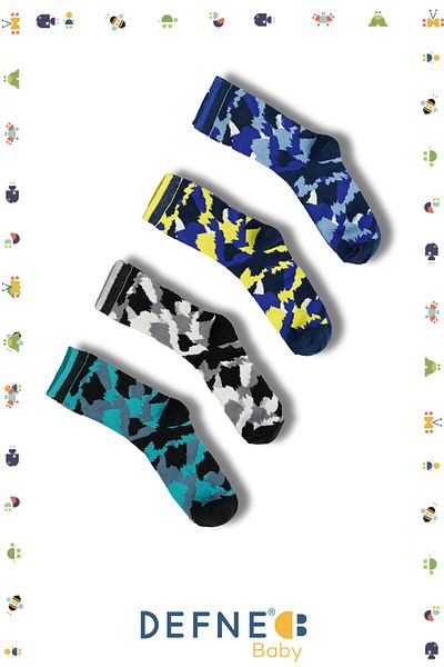 Defne Baby 4 Pairs of Boy's Socks