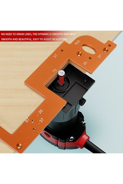 toohr 1pcs B Invisible Embedded Handle Slotting Template, For Wardrobe, Kitchen Handle, Cabinet Door No Ha