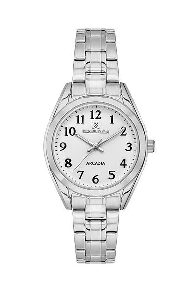 Daniel Klein 3Atm Waterproof Metal Color Women's Wristwatch Dk.1.13689-1 Steel Case