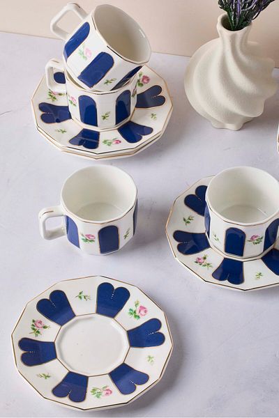 Perotti Novice 6-Person 12-Piece Porcelain Coffee Set