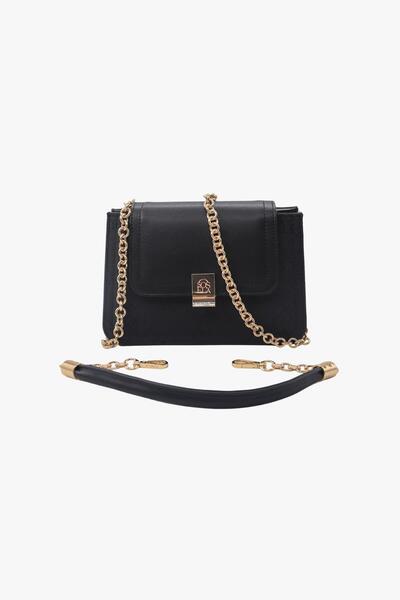 SOSELA 67-7135 Women's Patent Leather Black Crossbody Bag