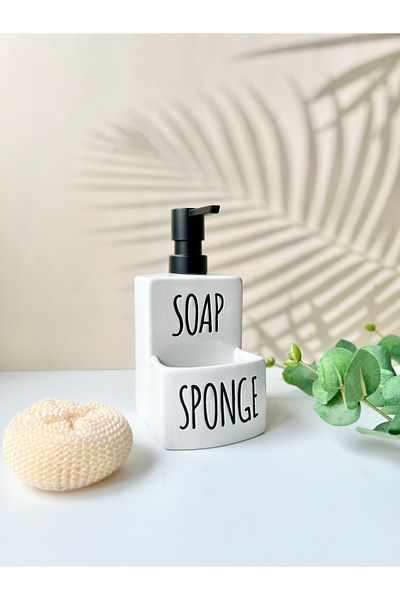Mottogo Liquid Soap Dispenser with Sponge Chamber - Sponge Gift