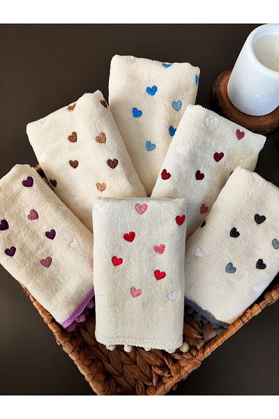 CNR Garden 3 Heart Towel |   Hand Face Kitchen Towel Set |   30X50 cm