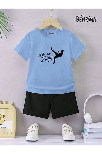 BENROMA Set pantaloni scurți unisex pentru copii - imprimat cu caractere