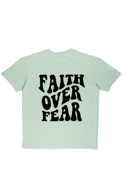 By Caspita Fashion Lenithra Faith Over Back Štampano Unisex Oversize kroj Siv...