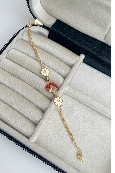 Modex Ladybug Figured Chain Bracelet