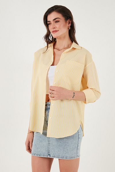 Lela Regular Fit Long Sleeve Pocket Striped Shirt Shirt 6772895