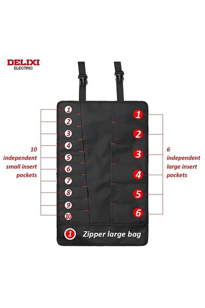 DELIXI ELECTRIC 001 DELIXI ELECTRIC Tool Bag,Multifunction Roll Up Storage ToolBag,Wrench Roll bag,1680D Oxford canv