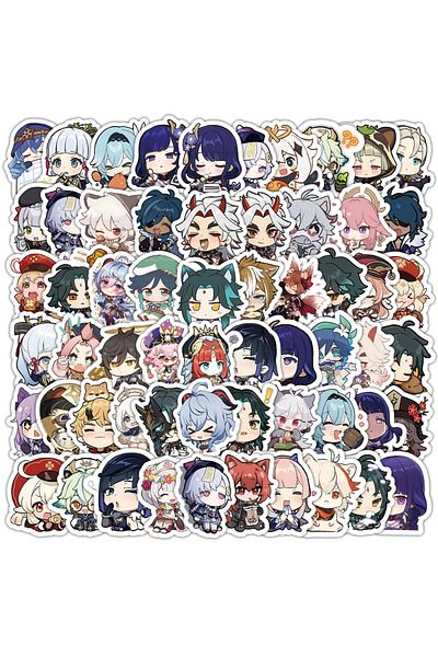 Choice 120PCS 120PCS Cute Genshin Impact Stickers for Laptop Anime Game Decals Luggage Guitar Skateboard St