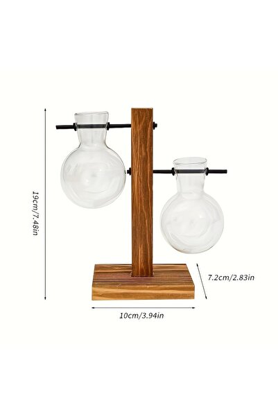 Choice C Hydroponic Glass Vase, Vintage Desktop Plant Terrarium Planter Bulb Water Planting Propagation Va.