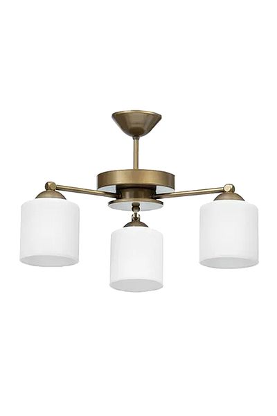 Uçar Bolero White Cylinder Glass Plophonier Triple Chandelier Room Living Room Triple Chandelier