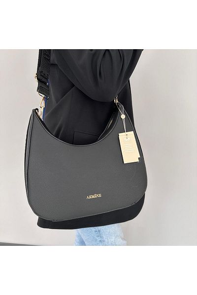 Armine Black Plain Bag - Ar38701