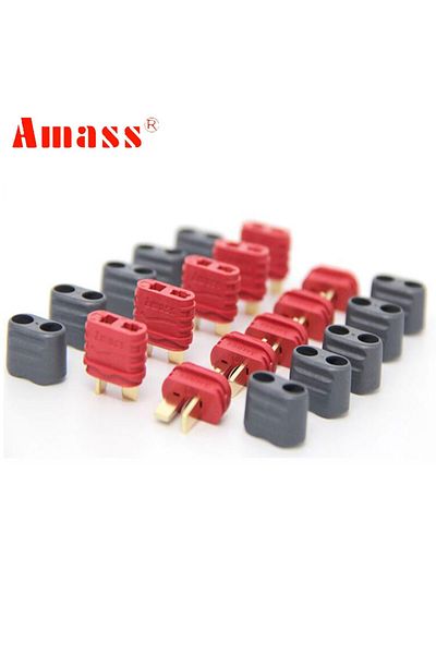 Choice 5pc Male 5pc Female 5pair Amass T Plug Deans Connector With Sheath Housing For Rc Lipo Battery