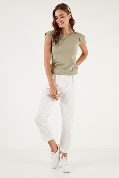 Lela Αμάνικο μπλουζάκι από βαμβακερό λαιμόκοψη 5864019