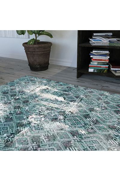Homelux Ryno rug, rectangular, 230X290 cm, abstract, turquoise, white, polyester