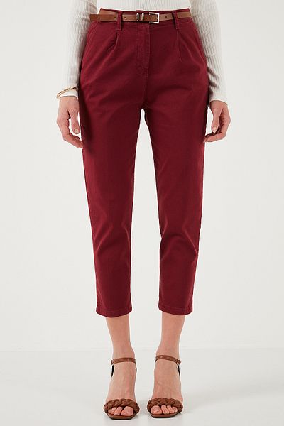 Lela Pantaloni tăiați din bumbac elastic cu talie înaltă - PANTALONI 668YP5335