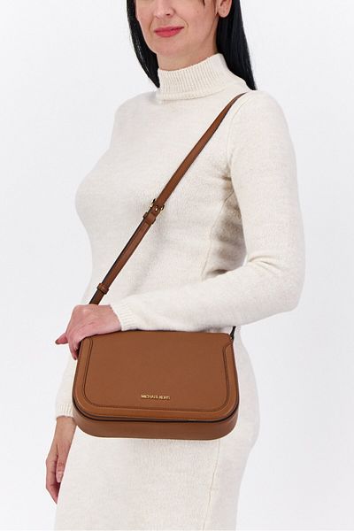 Michael Kors Women Brand Logo Cross Body Bag 18 H x 27 L x 8 W cm, Brown