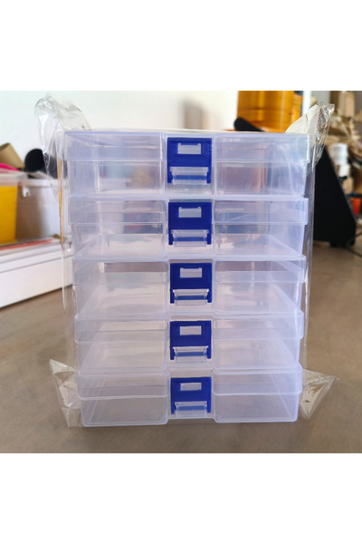 Choice 1-5 خلايا 5 قطع 5 صناديق تخزين بلاستيكية شفافة يمكنها استيعاب العناصر ...