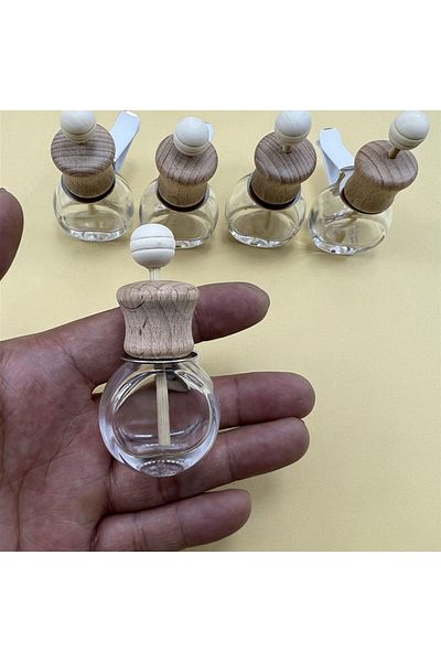 Choice 1pc 1PCS Car Hanging Glass Bottle Air Freshener Empty Bottle Aromatherapy Pendant Diffuser Car Decor