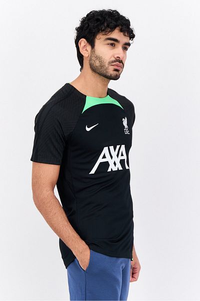 Nike Men Slim Fit Short Sleeve Training Jersey, Black
