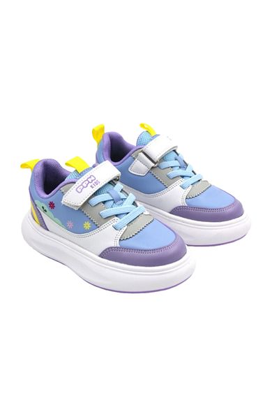 pepino 1900 Phlon Light Sole Velcro Girls' Sports Shoes White Lila