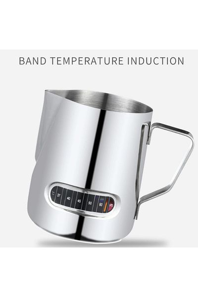 Choice 350ml 350/600ML Stainless Steel Milk Frothing Pitcher Temperature Display Milk Frother Pitcher Jug C