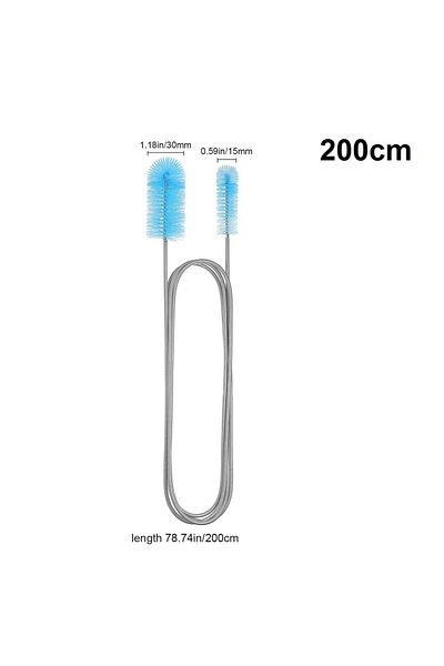 Choice 200cm Pipe Cleaning Brush Air Tube Flexible Double Ended Hose Aquarium Accessories Tank Cleaner Wate
