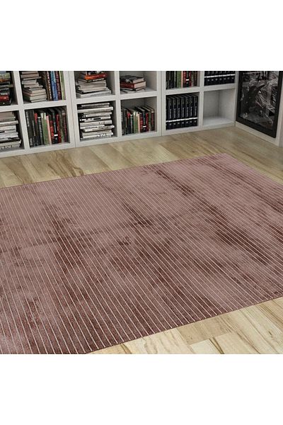 Homelux Nory rug, rectangular, 190X290 cm, plain, brown, viscose, wool